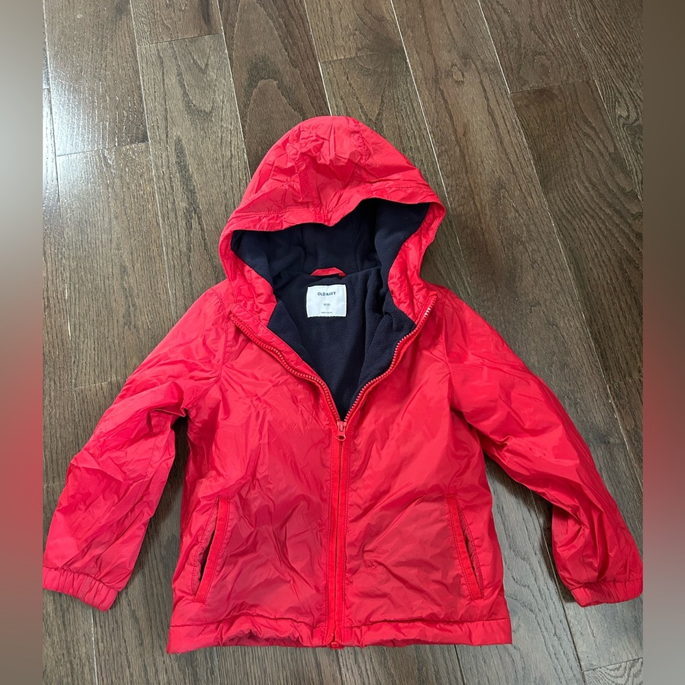 Old Navy lined rain jacket size 5